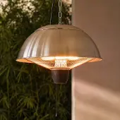 LUCANDE Theriona Hänge-Heizstrahler, silber, Ø 42 cm, IP24 - , Theriona, Metallisch, Aluminium, Modern