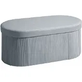 HOMCOM Storage Ottoman Polyester 76L x 38B x 35H cm Dunkelgrau