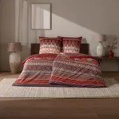 Estella Mako Interlock Jersey Bettwäsche Martina orange 155x220 cm + 80x80 cm