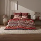 Estella Mako Interlock Jersey Bettwäsche Martina orange 140x200 cm + 70x90 cm - orange