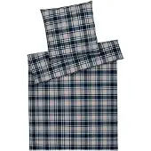 Elegante Soft-Flanell Bettwäsche Manchester 155x220 cm + 80x80 cm natur
