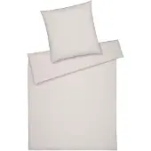 Elegante Soft-Flanell Bettwäsche Mono creme 135x200 cm + 80x80 cm