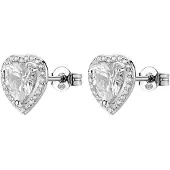 Brosway - Silver heart earrings Fancy Infinite White FIW165