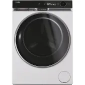 Haier HWD120-BD16397EUS, Frontlader, Freistehend, Weiß, Links, Schwarz, Schwarz