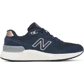 New Balance für Damen. W880V7_CA Fresh Foam X Walking 880 v7 Laufschuhe aus Leder, marineblau (41), Schwarz, Wohnung, Nobuck, Schnürsenkel,