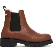 Tommy Hilfiger TJW Cleated Chelsea Boots Damenschuhe Schaftstiefel Braun