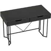 HOMCOM Computertisch mit 2 Schubladen, 120x60x77 cm, Schwarz