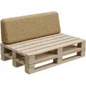 POOM Palettenkissen, Palletenpolster, Gartenkissen, PFBG (Rückenlehne 120x35, Honig)