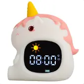 IMoshion Kinder-Schlaftrainer – Nachttischlampe mit Lautsprecher – Kinderwecker – Dino