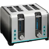 Novzep 4-Scheiben-Toaster mit 7 Bräunungsstufen, Aufwärm-, Auftau- und Abbruchfunktion