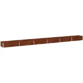 vidaXL Hochbeet im Garten Wetterfeststahl 480 x 40 x 24 cm Stahl