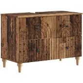 vidaXL Waschbeckenschrank ALKMAAR Altholz 82 x 41 x 59 cm