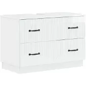 vidaXL Waschbeckenschrank HOORN Hochglanz Weiß 82 x 41 x 56 cm