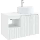 vidaXL Badezimmermöbel-Set 2 stk. Weiß Holzwerkstoff