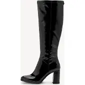 Tamaris Damen Lackstiefel Schwarz Synthetik Größe: 39
