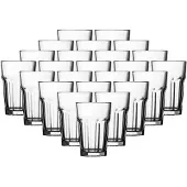 Pasabahce Longdrinkglas "Longdrinkgläser Casablanca 415 ml 24er Set transparent", bunt (transparent), B:8,7cm H:13cm Ø:8,7cm, Glas, Trinkgefäße, Longdrinkglas, Spülmaschinengeeignet, Stapelbar