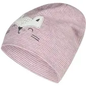 Sterntaler Beanie Katze in lila melange | Gr.: 53 cm