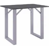VCM Bartisch "Holz Bartisch Stehtisch Tisch Tresen Xona 140x50", schwarz (silber, anthrazit), B:140cm T:50cm, Tische, Bartisch