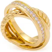 Leonardo 02712 Ring für Damen Vera Goldfarben mit Zirkonia