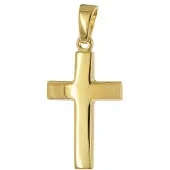 Trendor 31043 Kreuz-Anhänger für Kinder 925 Silber Vergoldet 18 mm