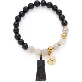Leonardo 026956 Armband für Damen Eve Schwarz/Weiß