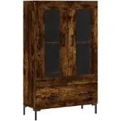 vidaXL Highboard Räuchereiche 69,5x31x115 cm Holzwerkstoff