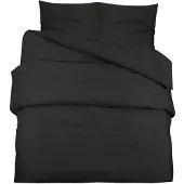 vidaXL Bettwäsche-Set Schwarz 155x220 cm Leichte Mikrofaser