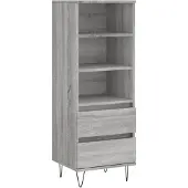 vidaXL Highboard Grau Sonoma 40x36x110 cm Holzwerkstoff