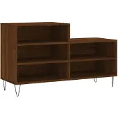 vidaXL Schuhregal Braun Eichen-Optik 102x36x60 cm Holzwerkstoff