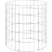 vidaXL Gabionen-Säule Rund Verzinkter Stahl Ø50x50 cm