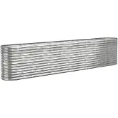 DKD Home Decor vidaXL Hochbeet Verzinkter Stahl 332x40x68 cm Silbern