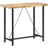 vidaXL Bartisch 120x58x107 cm Raues Mangoholz