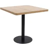 vidaXL Bistrotisch Hellbraun 80x80 cm MDF