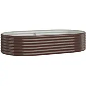 vidaXL Hochbeet Verzinkter Stahl 175x100x36 cm Braun