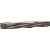 vidaXL Hochbeet Verzinkter Stahl 396x100x36 cm Braun