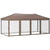 vidaXL Partyzelt Faltbar mit Seitenwänden Taupe 3x6 m