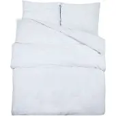 vidaXL Bettwäsche-Set Weiß 155x220 cm Baumwolle