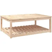 vidaXL Gartentisch 121x82,5x45 cm Massivholz Kiefer