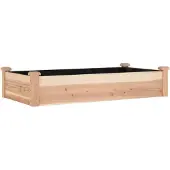 vidaXL Hochbeet mit Einsatz 120x60x25 cm Massivholz Tanne