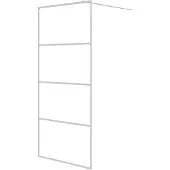 vidaXL Duschwand für Begehbare Dusche Weiß 90x195 cm ESG-Klarglas