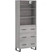 vidaXL Highboard Grau Sonoma 69,5x34x180 cm Holzwerkstoff