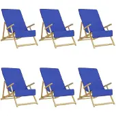 vidaXL Strandtücher 6 Stk. Königsblau 60x135 cm Stoff 400 GSM