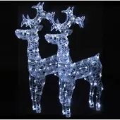 vidaXL Rentiere Weihnachtsdekoration 2 Stk. 60x16x100 cm Acryl