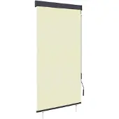 vidaXL Außenrollo 80 x 250 cm Cremeweiß