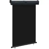 vidaXL Balkon-Seitenmarkise 125x250 cm Schwarz