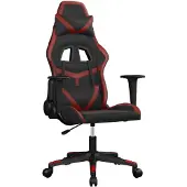 vidaXL Gaming-Stuhl Schwarz und Weinrot Kunstleder