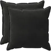 vidaXL Kissen mit Kissen HOUTEN 2 Stk. Schwarz Samt
