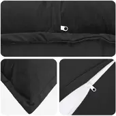 vidaXL Kissen mit Kissen HOUTEN 2 Stk. Schwarz Samt