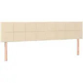 vidaXL Boxspringbett mit Matratze Creme 160x200 cm Stoff