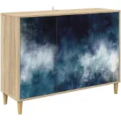 vidaXL Sideboard RAALTE Sonoma 102 x 33 x 75 cm Holzwerkstoff